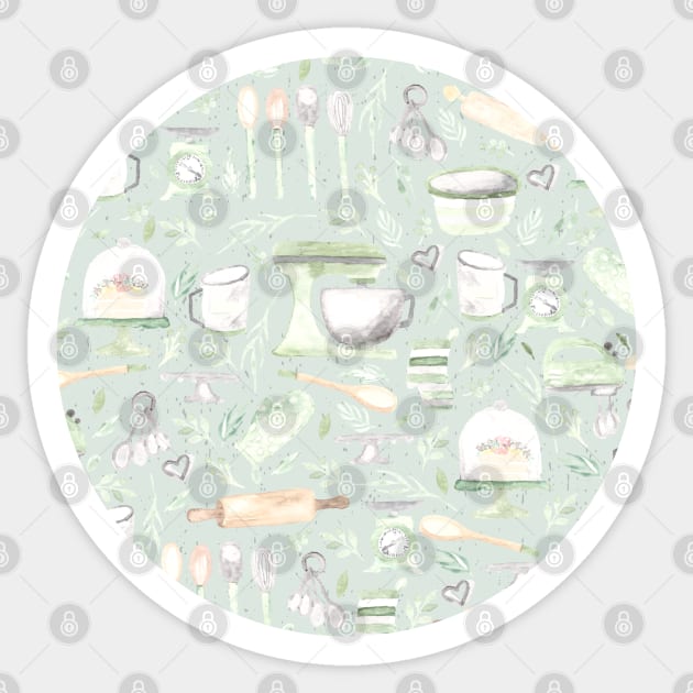 Baking Pattern | Mint Green | Texture Sticker by Harpleydesign